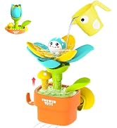 Bath Toys for Kids Ages 1-3: Flower Set with Watering Cup, Toddler Interactive Bath Toys with Str...