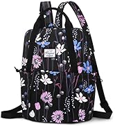 KAMO Women Fashion Backpack Purse Multi Pockets Original Print Daypack Casual Sling Bag for Women...