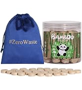 100 PCS Compressed Towel Tablets - 100% Bamboo Biodegradable Face Towels for Travel, Hiking - Dis...