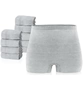 PurComfy 10 Pcs Postpartum Underwear for Women, High Waisted Disposable Boyshort Underwear for Mo...