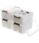 Citylife 17 QT Plastic Storage Bins Clear Storage Box with Lids Multipurpose Stackable Storage Co...