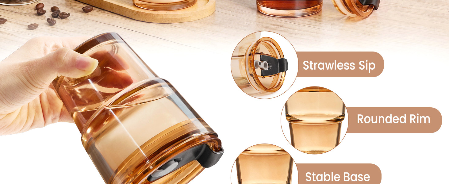 Iced Coffee Cups with Lids