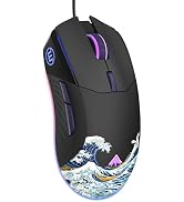 COSTOM Womier USB Wired Gaming Mouse for PC Computer Windows Mac Laptop, Lightweight Silent RGB B...