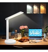 Desk Lamp,Led Cordless Rechargeable Lamp,2800K-6500K CCT Dual Swing Arm Reading Lights For Books ...