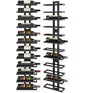 IBUYKE Wall Mounted Wine Rack 12 Bottle,Metal Wine Bottle Holder for Wine Bottles, Liquor, Champa...