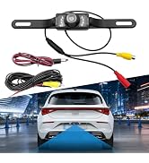 KoiLuvGo Car License Plate Backup Camera, 170°Wide-Angle Night Vision LED Camera, 8-Light Infrare...