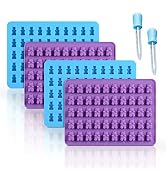 Gummy Bear Candy Molds Silicone - Chocolate Gummy Molds with 2 Droppers Nonstick Food Grade Silic...