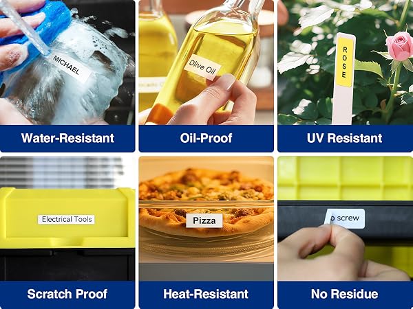 Water-Resistant?Oil-Proof?UV Resistant?Scratch Proof?Heat-Resistant?No Residue