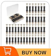 42Pcs 6x35mm Furniture Connecting Fittings, Galvanized Iron Thread Bolts Dowels Screws, Metal Dow...
