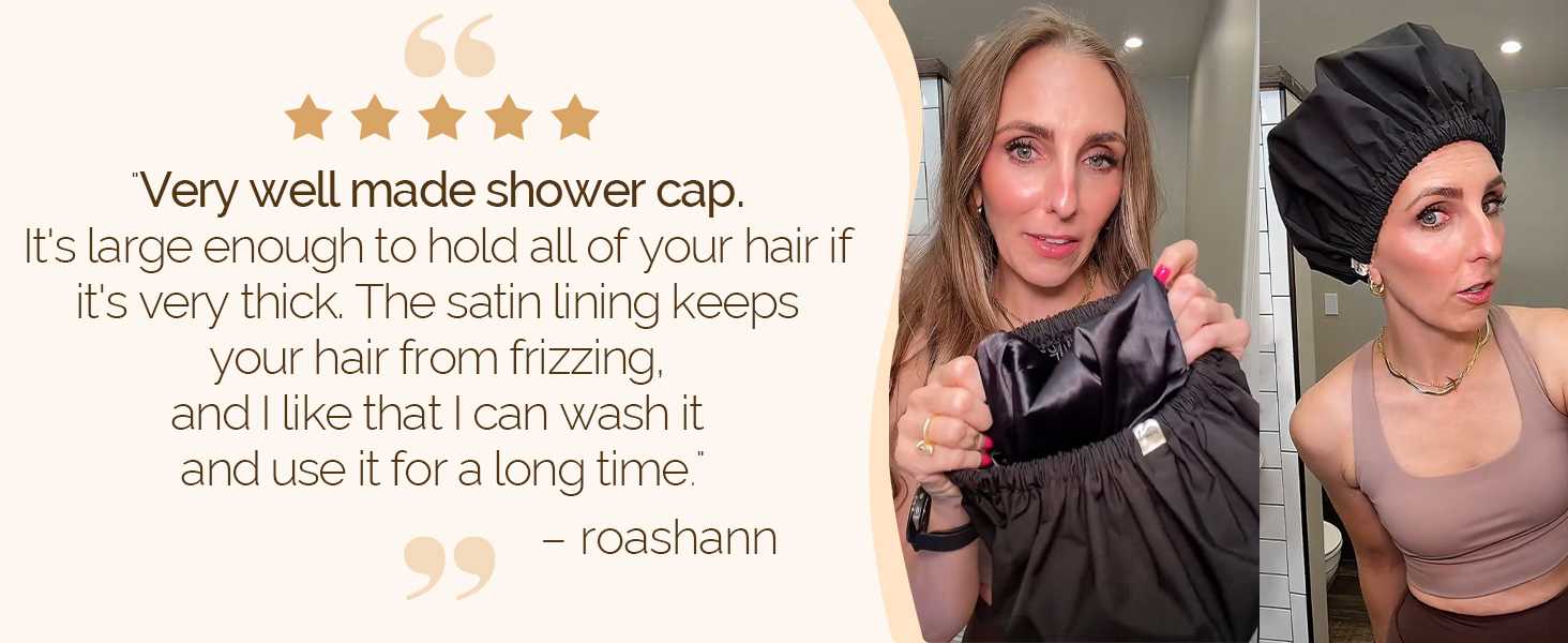 black shower cap