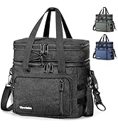Tirrinia Expandable Lunch Bag - Double Deck Leakproof Insulated Lunch Box for Men Women - Large R...