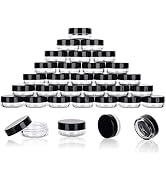 3 Gram Sample Containers with Lids, 50 Count Tiny Sample Jars, Empty Lip Balm Containers, Mini Co...