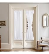 NICETOWN Sheer Door Curtains for Windows, Non See-Through Privacy Light Filtering Door Window Sha...