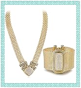 UNY JEWEL Women Jewelry Austrian Pave Rhinestone Designer Inspired Mangnetic Clasp Mesh Bracelet ...