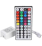 SUPERNIGHT RGB LED Light Strip Remote Controller, 44 Keys IR Remote Controller Replacement for SM...
