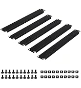 YuPinDiZu 5 Pack of 1U Blank Panel - Metal Rack Mount Filler Panel for 19in Server Rack Cabinet o...