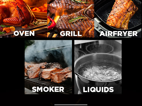 Grilling, Oven, Airfryer, Smoker, Liquids