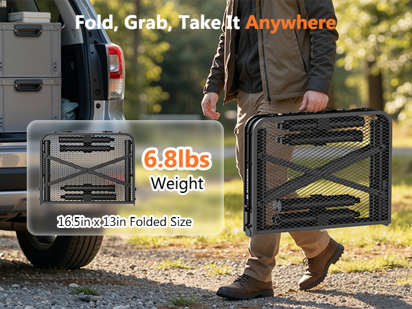 folding grill table for outside