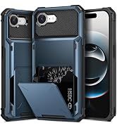 TOPAUX for iPhone 16e Wallet Case Hold 1 to 5 Credit Card Holder Flip Cover ID Slot Back Pocket C...