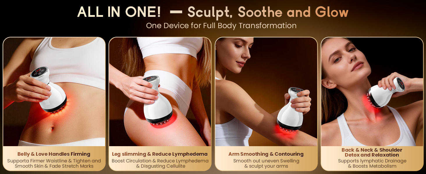 Lymphatic Drainage Massager and Anti Cellulite Massage Tool