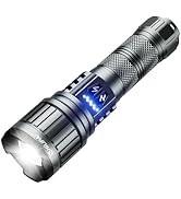 SHiLiPAi High Lumens Rechargeable Flashligh with Warm&White Light Sources|11Modes|5000mAh|Waterpr...