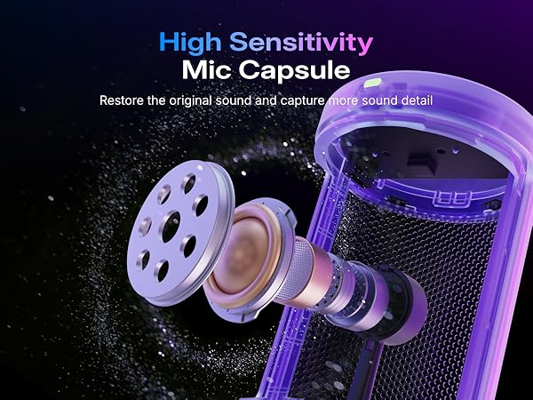 usb gaming microphone purple
