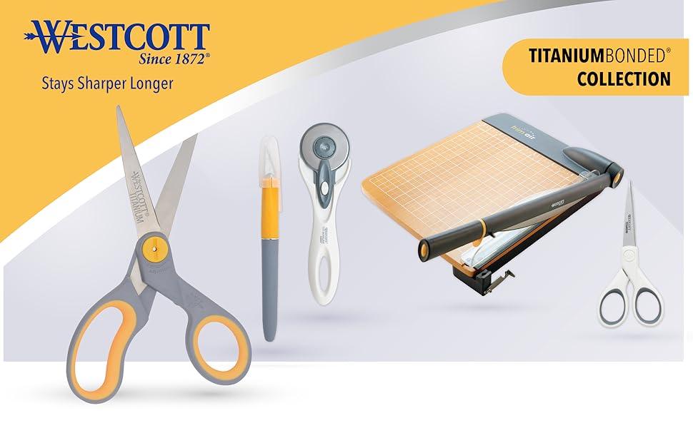 Image of scissors scalpel paper cutter with text reading westcott.