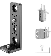 FOMITO L-Shape Camera Extension Bracket - Aluminum Alloy Rig Mount with 1/4" & 3/8" Screws for Z ...