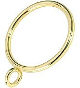 AMZSEVEN 44 Pack Curtain Rings with Eyelets, Metal Drapery Ring for Pinch Pleat Curtains, Drape R...