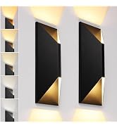 LEONLITE 5CCT Dimmable LED Up Down Wall Light, 100-277V, CRI 90+, ETL Listed IP65 Waterproof, 10%...