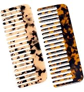 Cellulose Large Hair Detangling Comb,Wide Tooth Comb For Thick Curly Wavy Hair,long Hair Detangle...