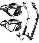 Aegend Snorkeling Gear for Adult Men Women: Diving Mask with Dry Snorkel Set - Anti Fog Panoramic...