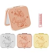 PDOZV Compact Pocket Mirror, 1X/2X Magnifying Mirror for Girls Women (Silver, 8)