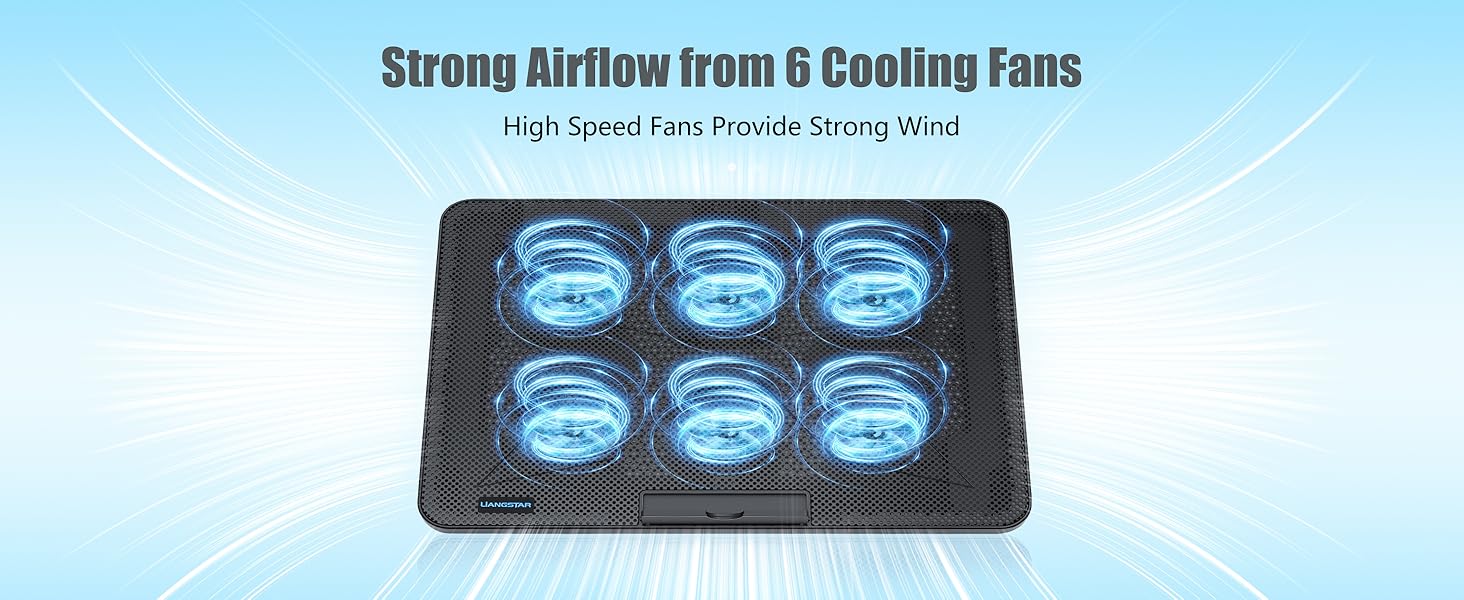 Strony Airflow from 6 Cooling Fans
