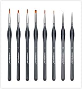 Transon Fine Detail Art Paint Brush Set 8pcs with Triangular Handle