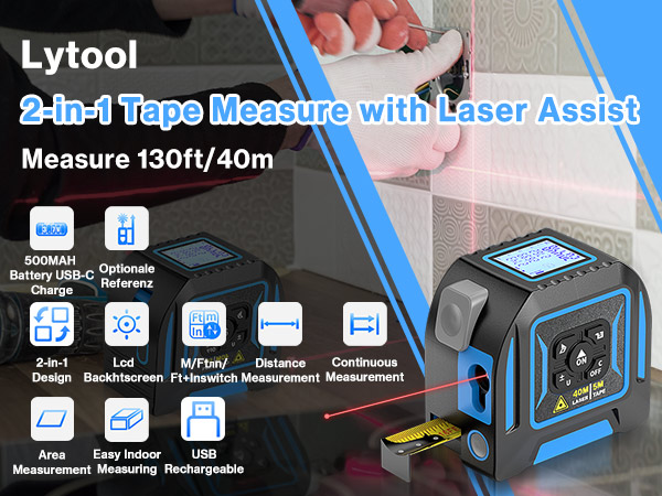 2-in-1 Laser Tape Measure