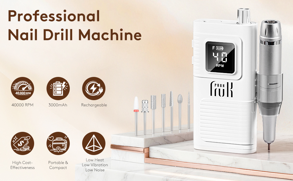 Nail drill white