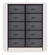 Sorbus Dresser with 10 Faux Wood Drawers - Storage Unit Organizer Chest for Clothes - Bedroom, Ha...