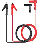 ALLmeter 1 Pair Banana Plug to Alligator Clip Test Lead Cable,100cm/3.28ft,15A Rated Current,1000...