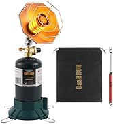GasBRUH Portable Propane Heater with Windproof Lighter for Outdoor, Camping, Fishing, 6200BTU Out...