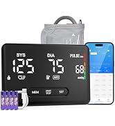 ZOETOUCH Smart Blood Pressure Monitor for Home Use, Bluetooth Upper Arm BP Machine with Large Cuf...