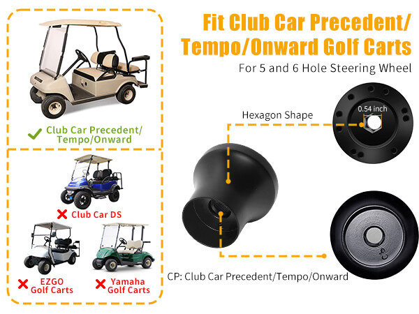 club car tempo steering wheel adapter