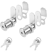 BEVTEE 2 Packs Cabinet Locks with Keys,1-1/2" Long Cam Lock Keyed Alike, US General Tool Box Lock...