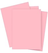 Pink Cardstock 8.5 x 11, Valentine's Day Colored Cardstock Paper, Printer Paper, 40 Sheets Pink C...
