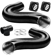 DTNESS 9Pcs 75mm Auto Heater Pipe Ducting Kit with T-Branch Vent | Warm air outlet vent hose for ...
