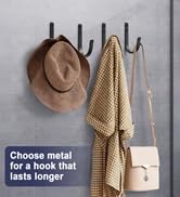 coat rack wall mount, towel holder, bathroom towel holder, coat hook, bathroom decor