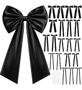 RELBRO Large Pink Bow, 46 x 20 Inch Satin Ribbon Tie with Adjustable Internal Support Layer for B...
