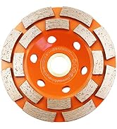 Concrete Diamond Grinding Cup Wheel,BRSCHNITT 4 inch Angle Grinder Diamond Double Row Cutting Whe...