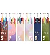 Kaco PURE Colored Gel Pens, 30 Pieces Assorted Color Ink 0.5 mm Fine Point Aesthetic Pens for Jou...