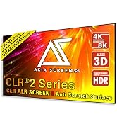 Akia Screens ALR Projector Screen 123 inch 16:9 4K Short Throw or UST Projection, Anti Scratch, C...